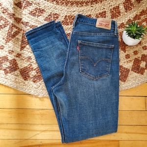 Levi's 721 High Rise Skinny Jean 31x30 in Blue Story